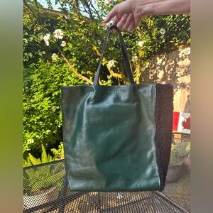 Marni Green and Black Tote Bag